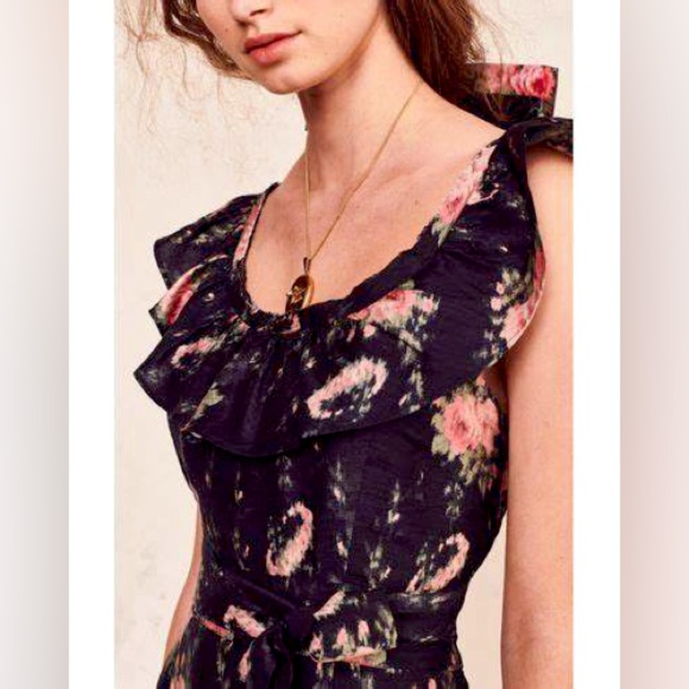 Loveshackfancy Jonell dress in black coffee - Picture 7 of 7